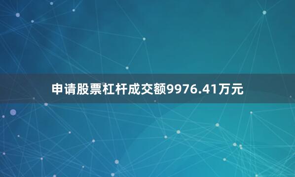 申请股票杠杆成交额9976.41万元